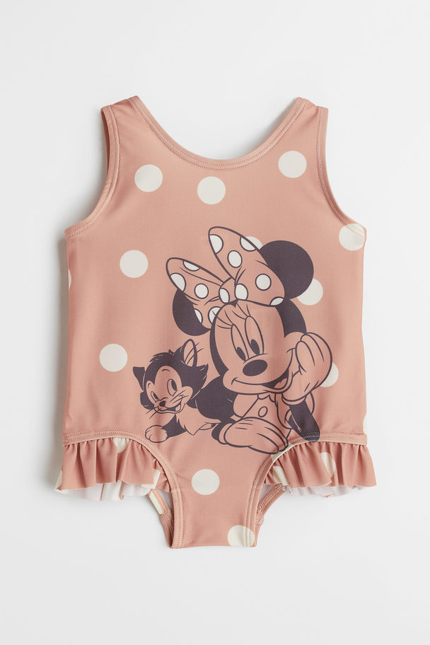 H&M Badpak Met Dessin Beigeroze/minnie Mouse