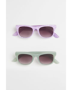 2-pack Sunglasses Purple/green