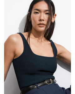 Cropped Top Marineblauw