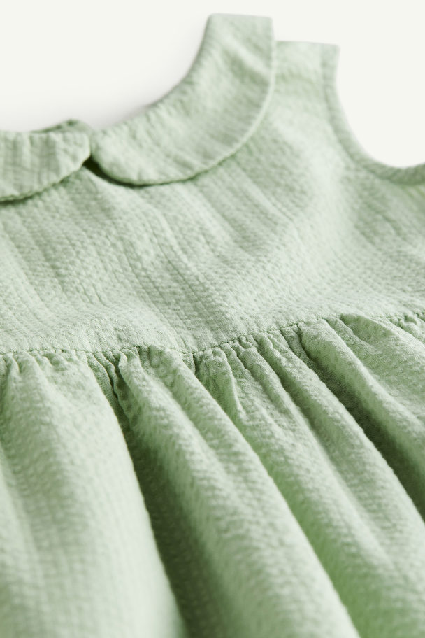 H&M Cotton Dress Light Green