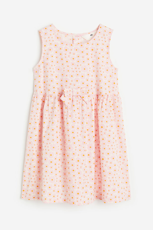 H&M Cotton Dress Light Pink/floral
