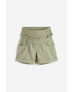 Mama Paperbag-shorts Kakigrøn