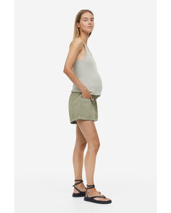 Mama Paperbag-shorts Kakigrøn