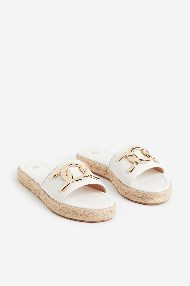 H&M Espadrille-Mules Weiß