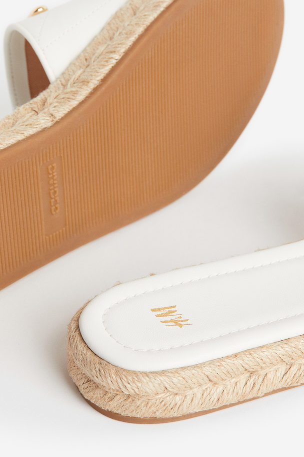 H&M Espadrille-Mules Weiß