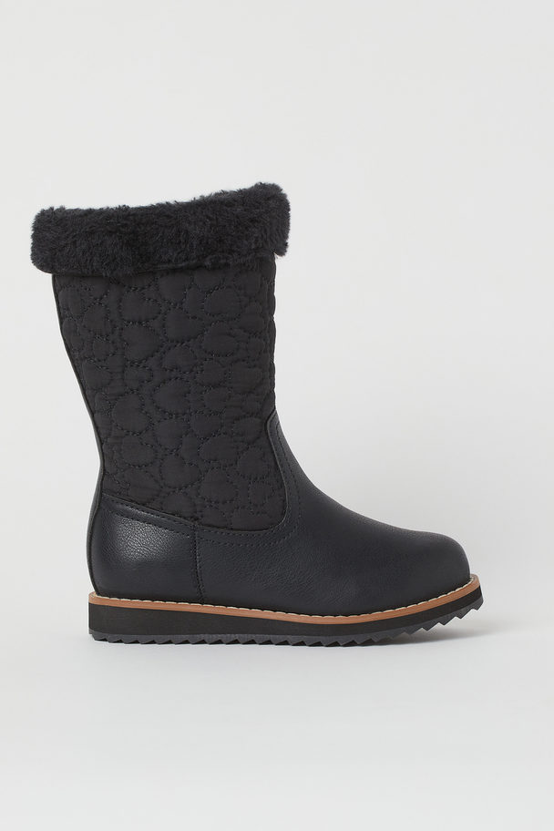 H&M Lined Boots Black