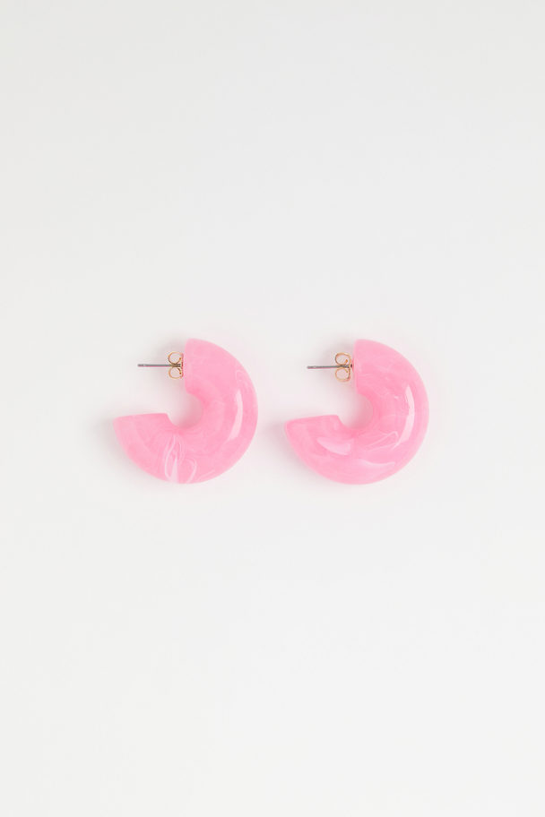 H&M Sichelförmige Ohrringe Rosa