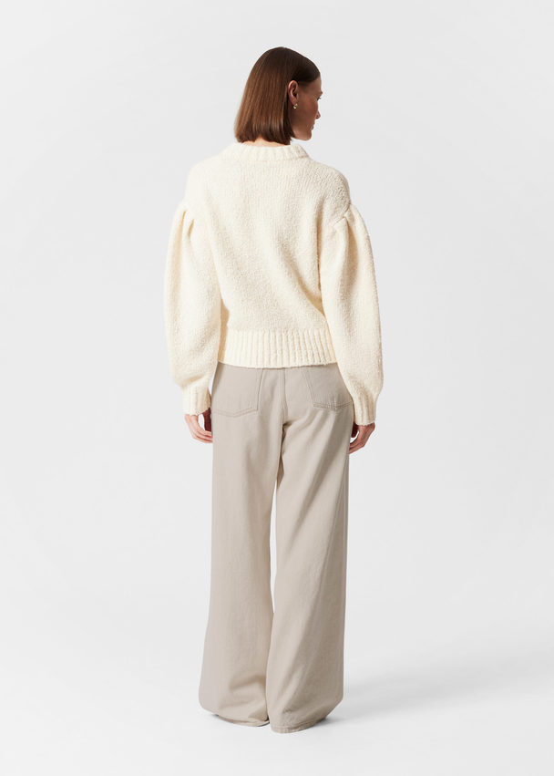 & Other Stories Oversized-Strickpullover Creme