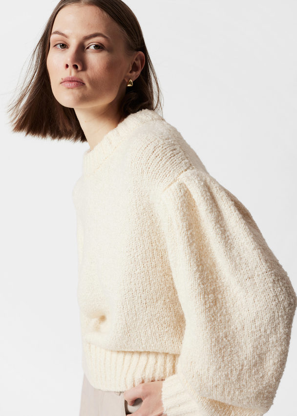 & Other Stories Oversized Knit Jumper Cream