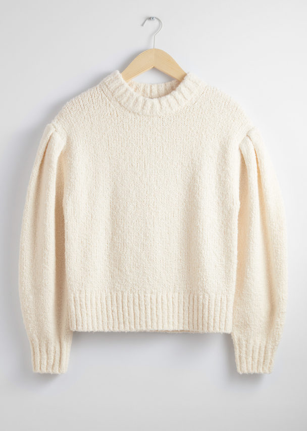 & Other Stories Oversized-Strickpullover Creme