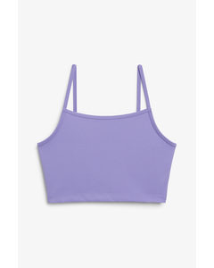 Cropped Purple Active Singlet Lilac