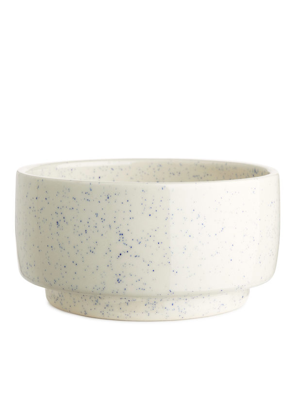 ARKET Stoneware Bowl 14 Cm White/blue