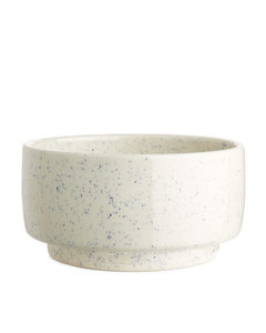 Stoneware Bowl 14 Cm White/blue