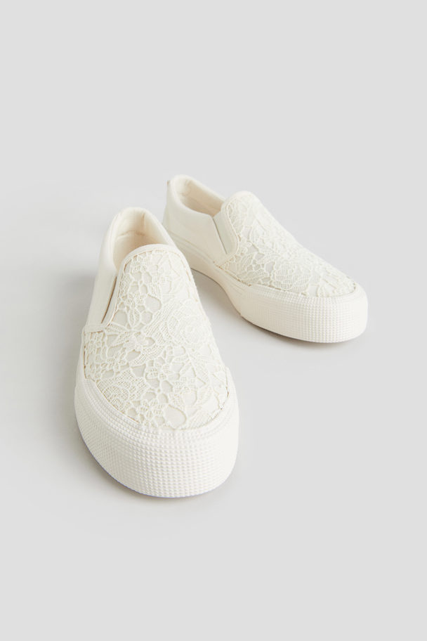 H&M Slip-on Sneakers Wit