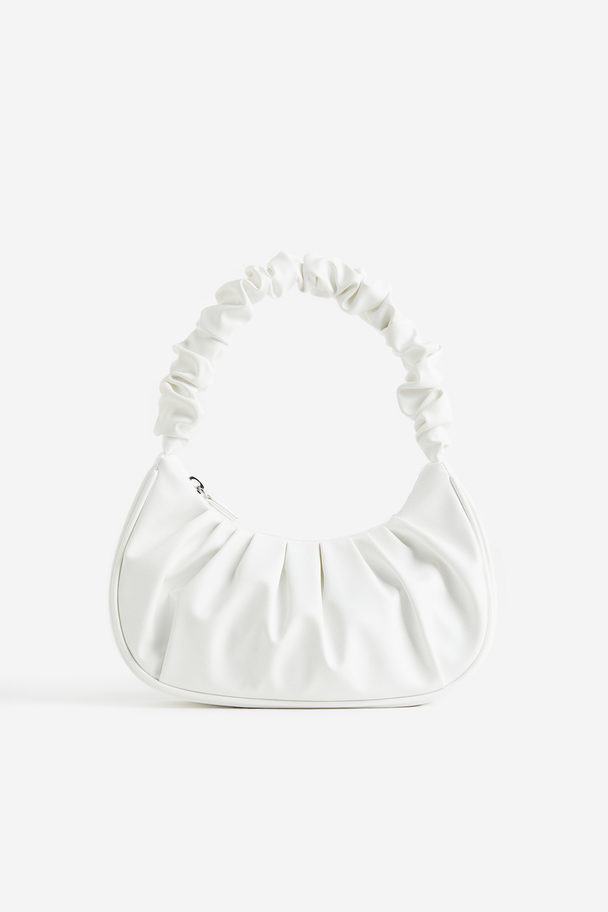 H&M Plissierte Handtasche Weiß