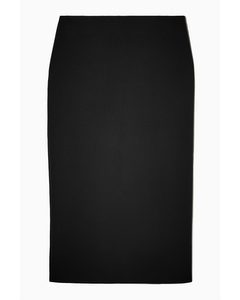 Knitted Midi Skirt Black