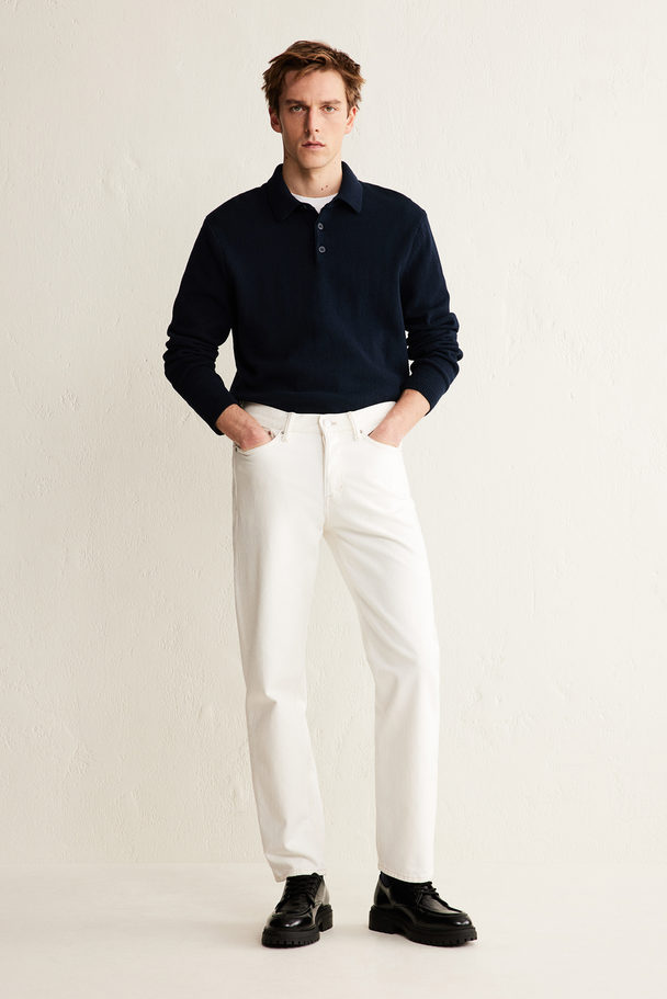 H&M Regular Fit Polo Shirt Dark Blue
