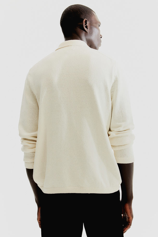 H&M Regular Fit Polo Shirt Light Beige