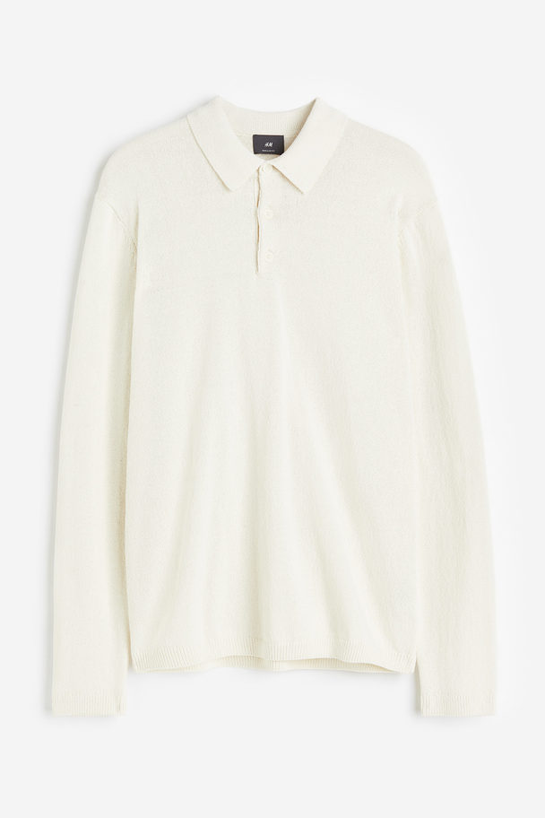 H&M Regular Fit Polo Shirt Light Beige