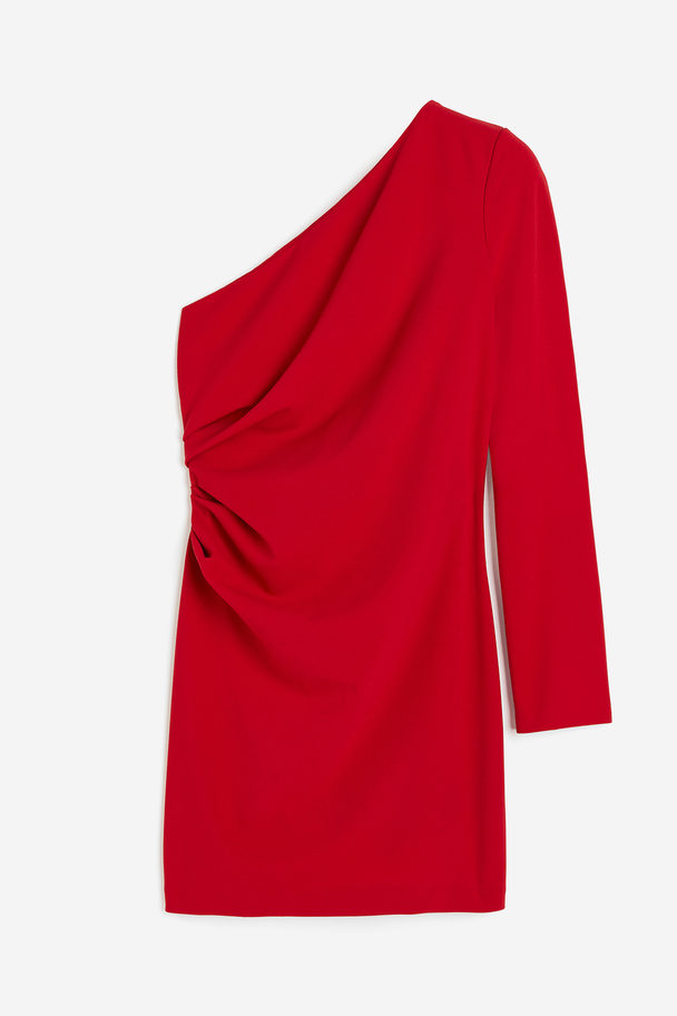 H&M One-shoulder Bodycon Dress Red