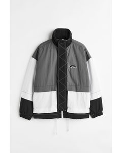 Boxy Nylon Jacket Grey/block-coloured