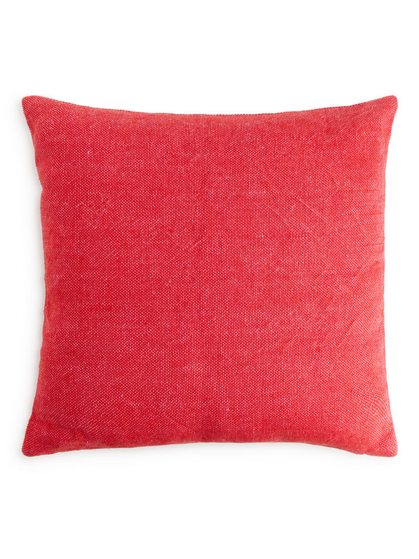 ARKET Linen Cushion Cover 50 X 50 Cm Raspberry Red