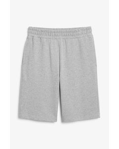 Cotton Sweat Shorts Light Grey Melange