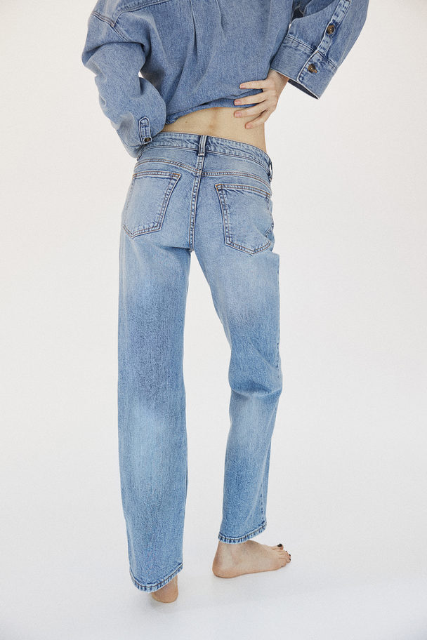 H&M Slim High Jeans Helles Denimblau