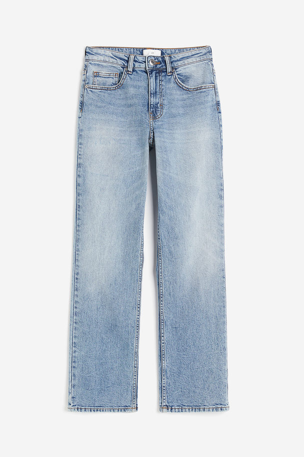 H&M Slim High Jeans Helles Denimblau