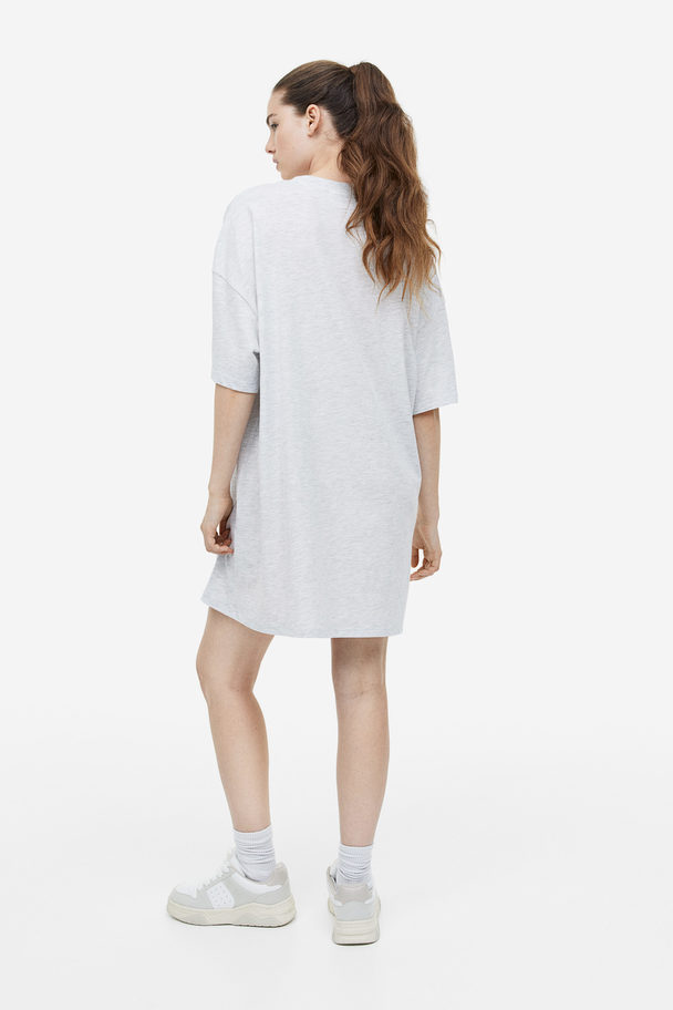 H&M Oversized T-shirtjurk Met Print Lichtgrijs Gemêleerd/brooklyn
