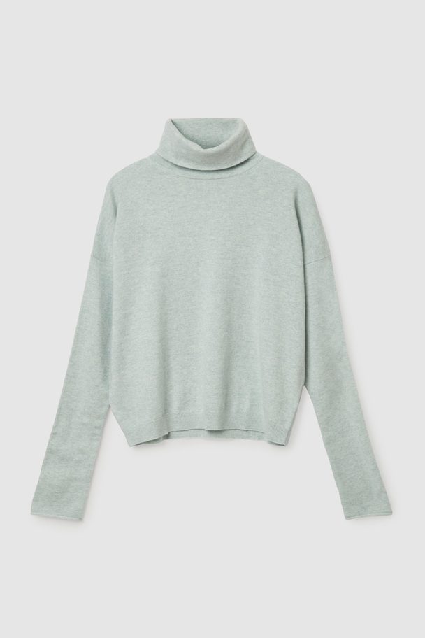 COS Roll-neck Cashmere Jumper Green