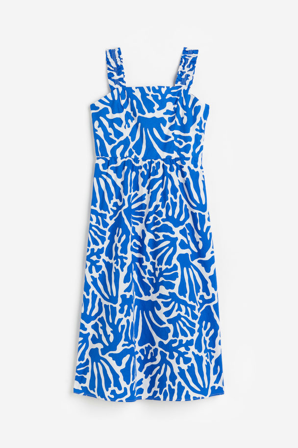 H&M Patterned Dress Bright Blue/patterned