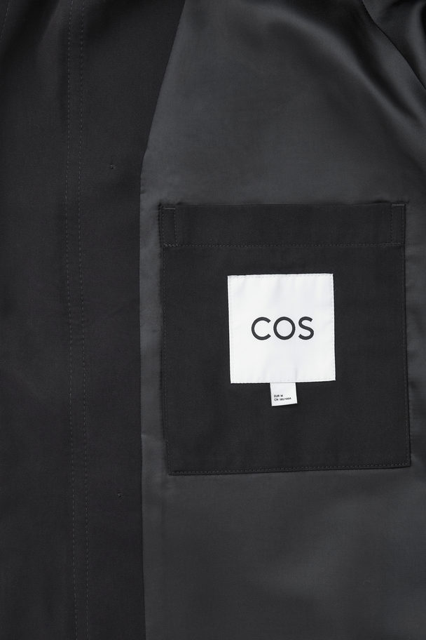COS Utility Trench Coat Black