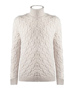 Paolo Pecora Ivory Tricot Turtleneck Jumper