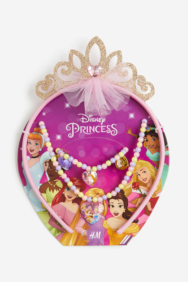 H&M Schmuckset Hellrosa/Disney-Prinzessinnen
