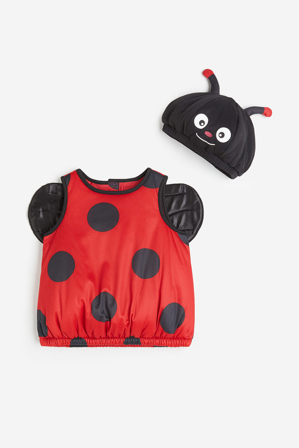 H&M Bug Fancy Dress Costume Red/ladybird