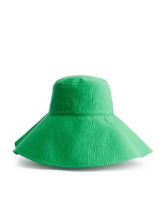 Seersucker Beach Hat Bright Green