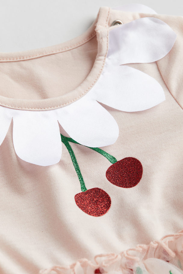 H&M Fancy Dress Costume Light Peach/cherries