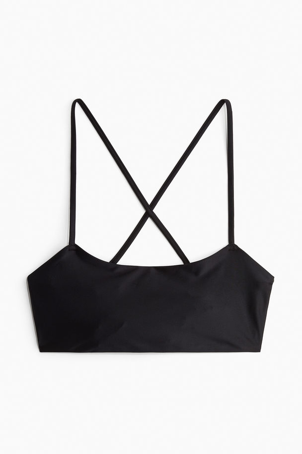 H&M Tie-detail Bikini Top Black