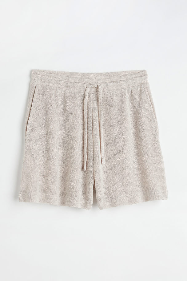 H&M Knitted Shorts Light Greige