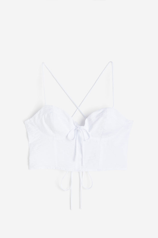 H&M Cropped Bustier Wit