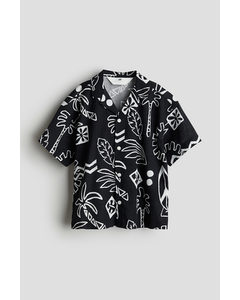 Patterned Resort Shirt Black/patterned