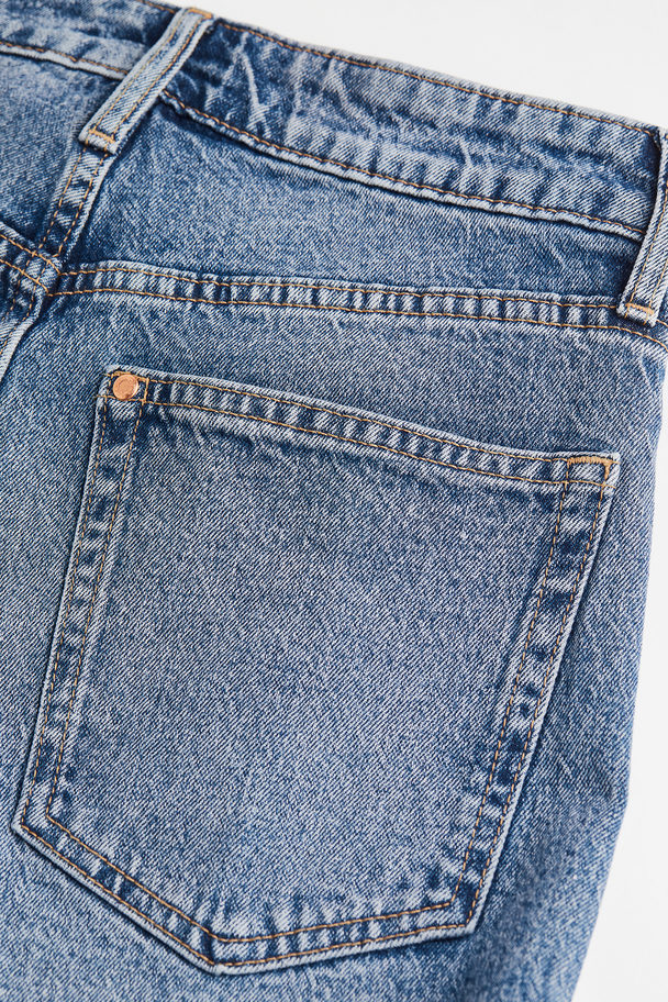 H&M Vintage Straight High Jeans Denimblå