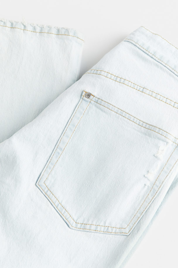 H&M Vintage Straight High Jeans Blasses Denimblau
