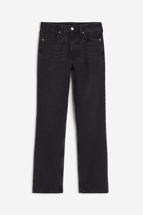 H&M Vintage Straight High Jeans Black