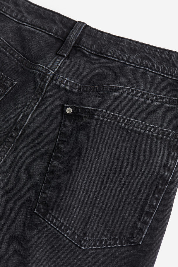 H&M Vintage Straight High Jeans Schwarz