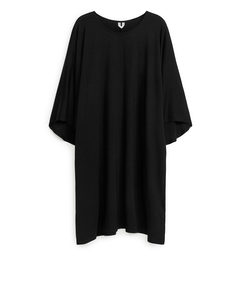 Jerseykleid aus Lyocell Schwarz
