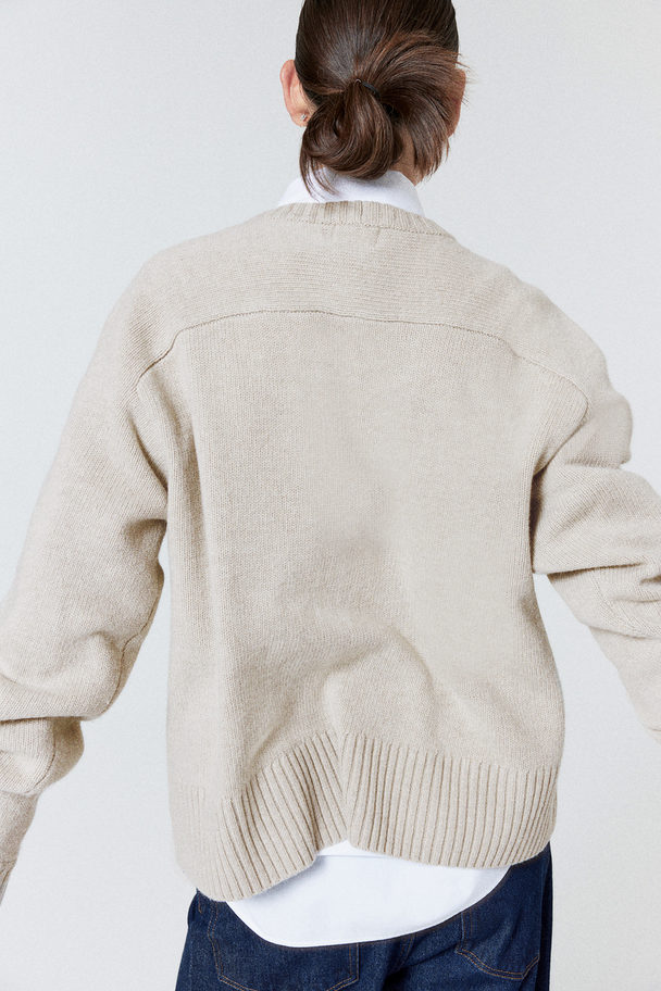 H&M Pullover aus Wollmischung Beige