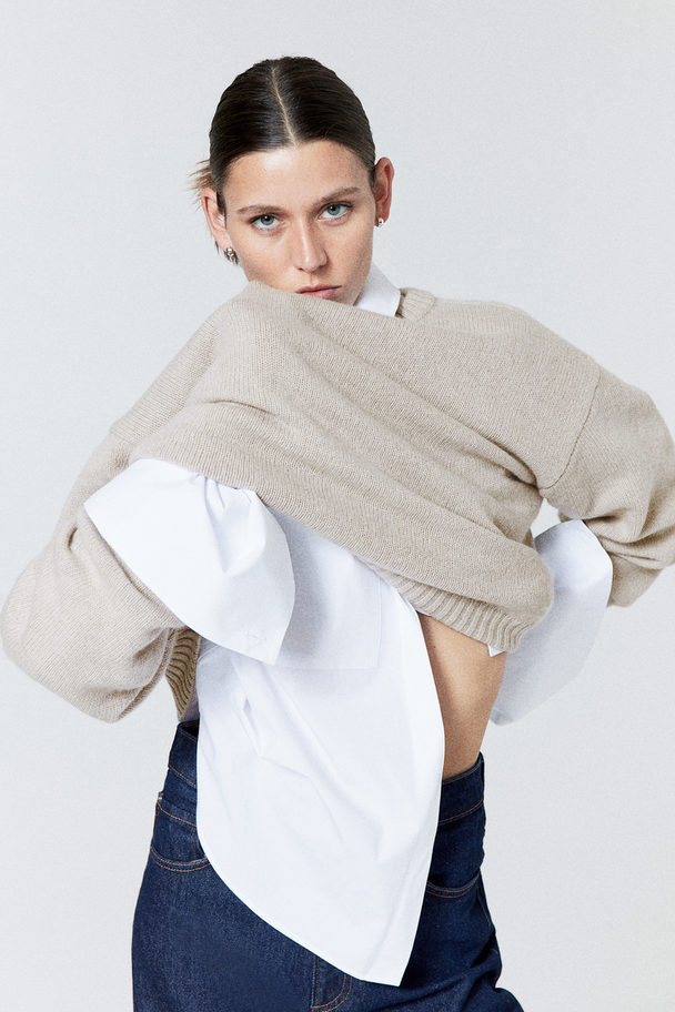 H&M Pullover aus Wollmischung Beige