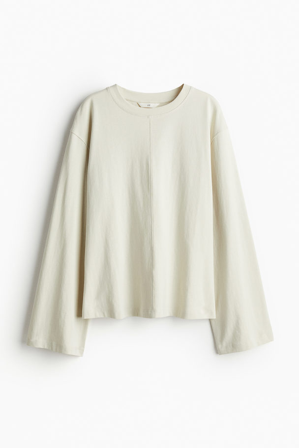 H&M Loose-fit Top Natural White
